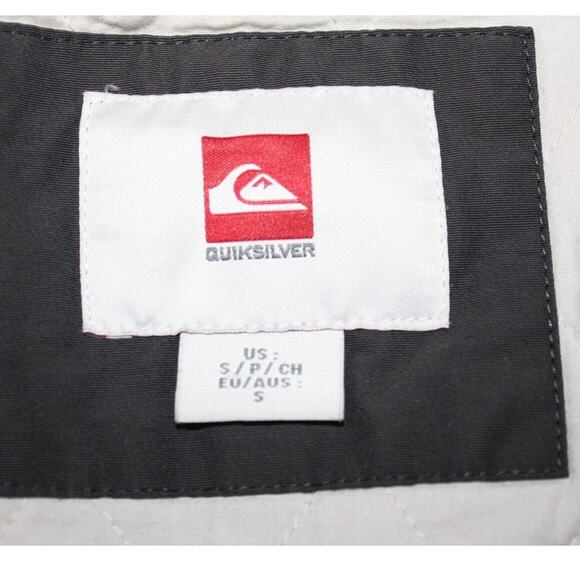 Quiksilver Men's Small Winter Outer Wear Jacket Water Resistant Gray Hooded - Picture 3 of 7